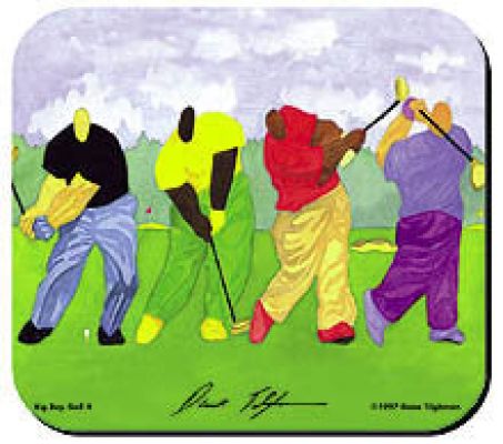 Big Boy Golf Black Art Mouse Pad